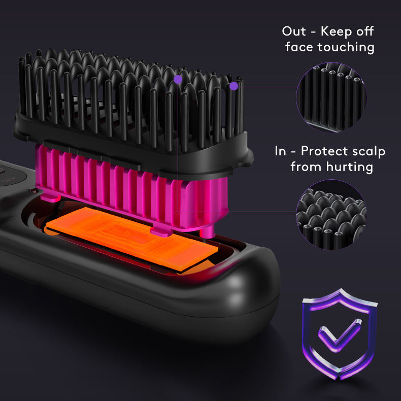 Wireless Hair Straightener Brush - Toofy