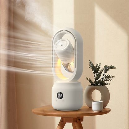 Water Cooled Spray Mist Electric Bladeless Table Fan USB