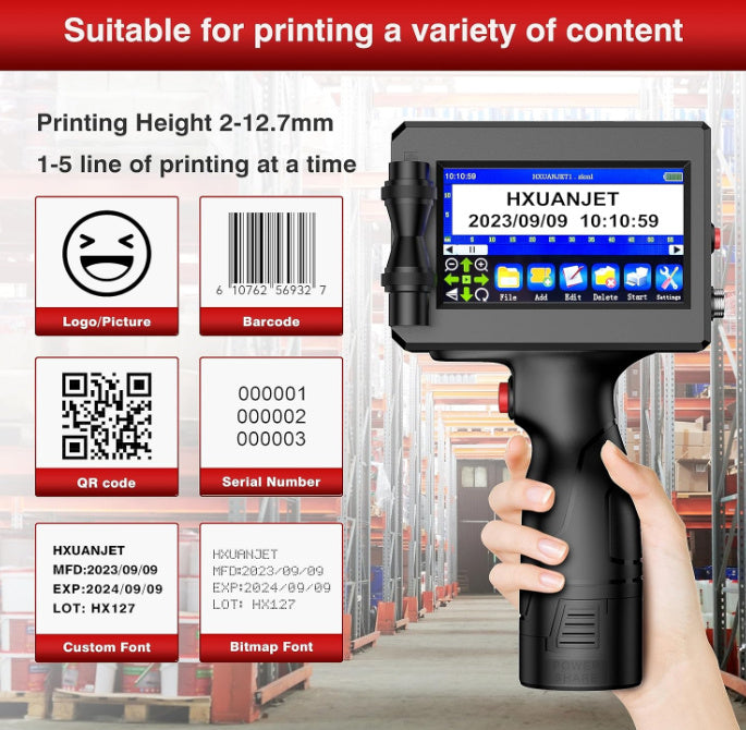 Digital Automatic Handheld Inkjet Printer