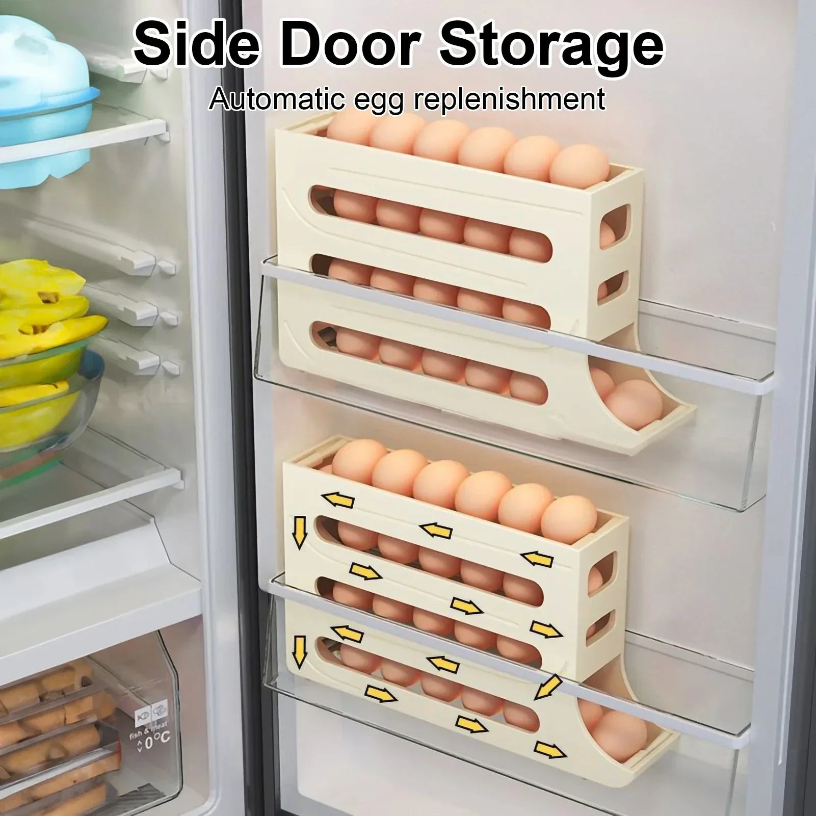 Refrigerator 4-Layer Automatic Egg Holder - Toofy