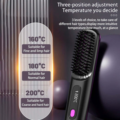 Wireless Hair Straightener Brush - Toofy